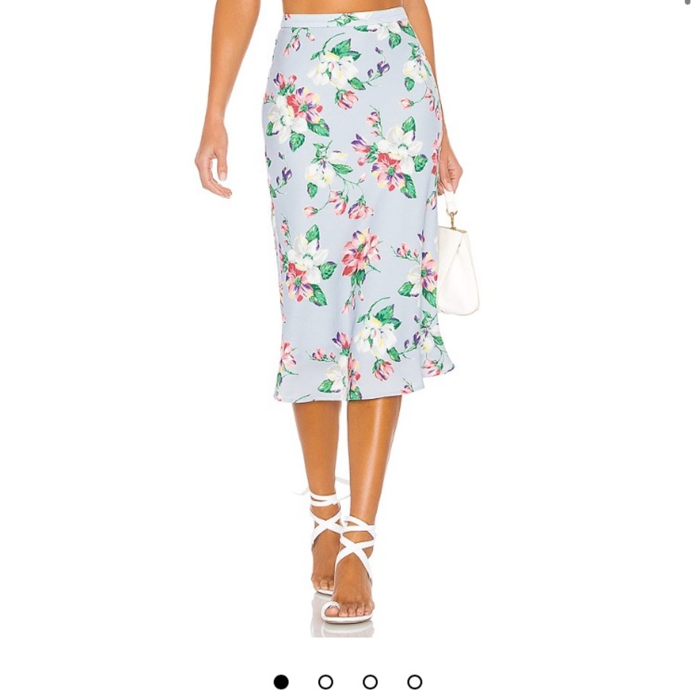 MAJORELLE  Ariel Midi Skirt in Blue Paradise